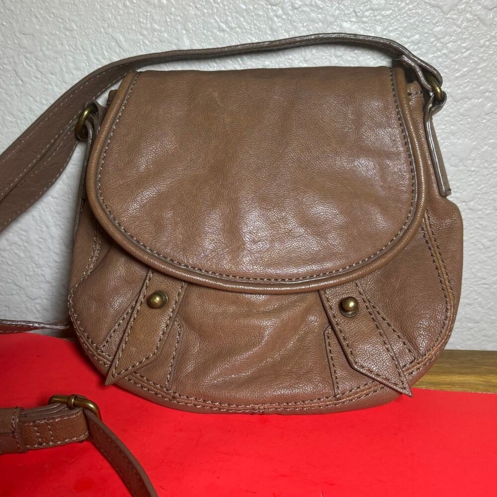 J Jill brown leather small crossbody